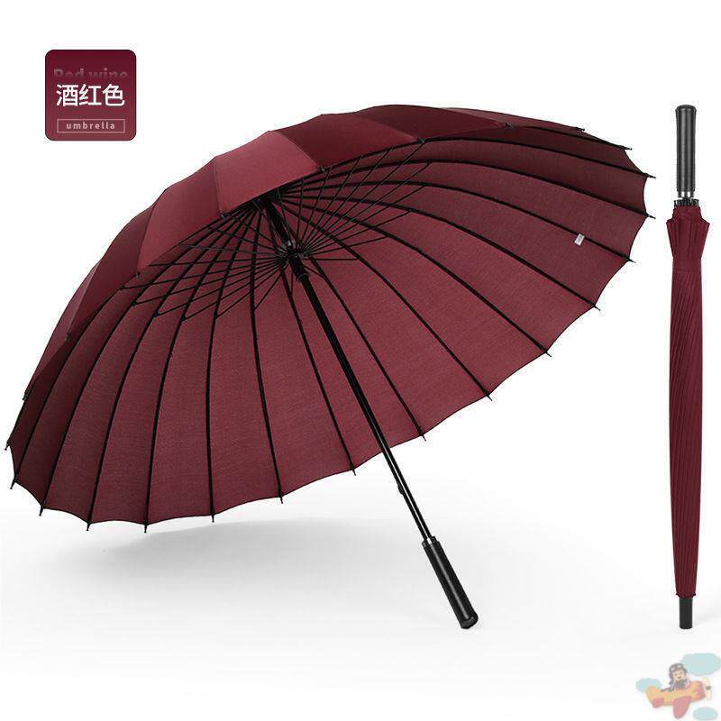 雨伞男士自动24骨长柄直杆加大加固防台风超大号双人加厚直柄新款
