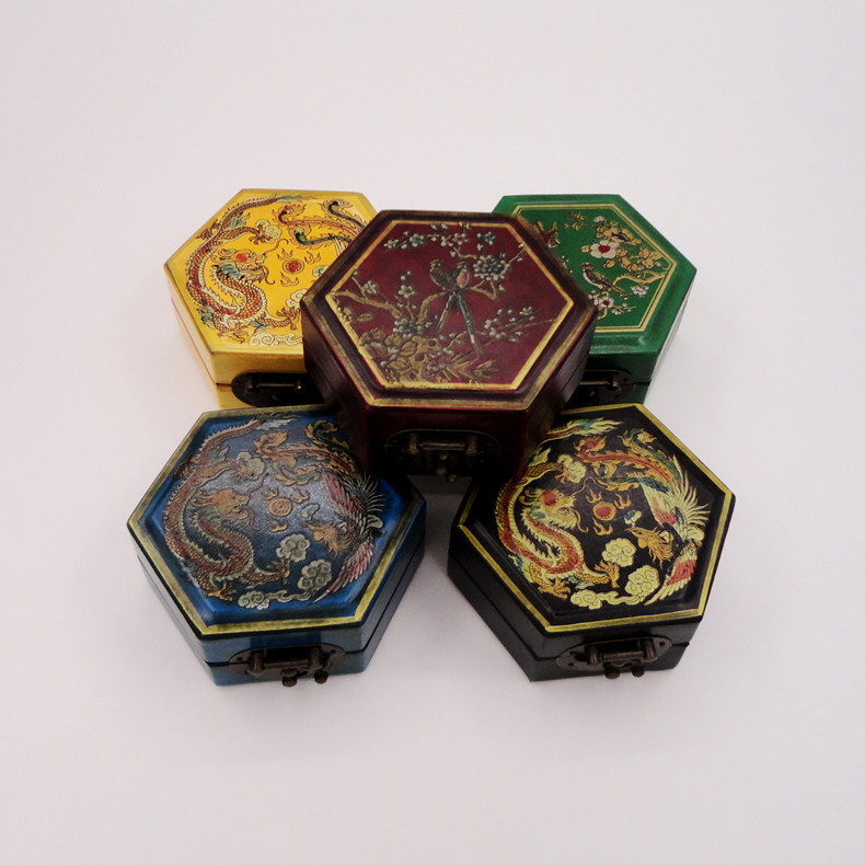 中国风做旧中式古木盒木质公主首饰盒橱窗摄影摆设道具摆件礼品