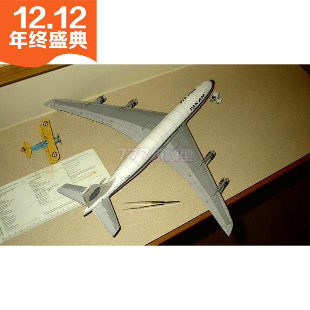 [777纸模型]泛美航空 波音707民航客机 1比200 1比150 飞机模型