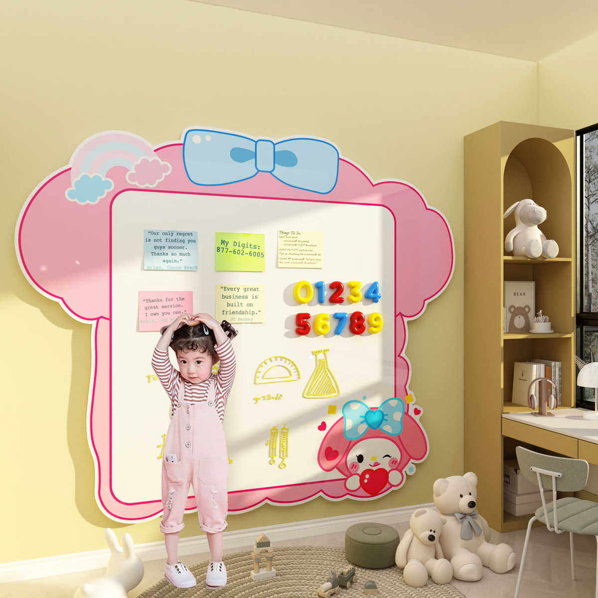 磁性黑板墙贴用可移除儿童房间卧室墙面装饰公主房间布置磁性力,家居饰品,文化墙贴,淘宝优惠券,粉丝福利购,淘宝优惠卷