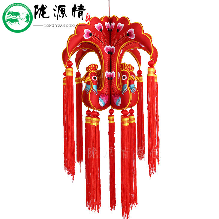 包邮孔灯中国风刺绣汽车挂件庆阳香包特色礼品民间纯手工艺品