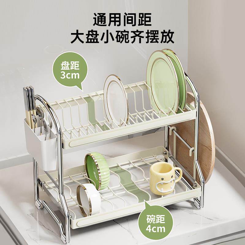 厨房碗架沥水架置物架家用碗柜台面多功能放碗盘碗筷子碗碟收纳架