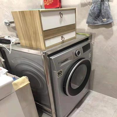 滚筒洗衣机不锈钢落地式烘干机厨房阳台上方收纳架厕所浴室置物架