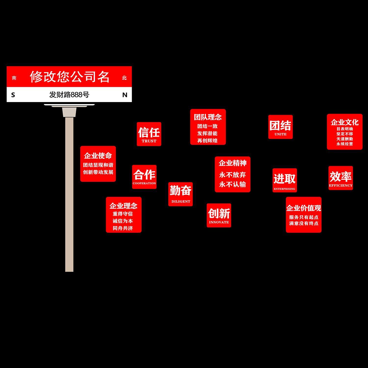 公司企业文化墙设计定制会议办公室墙面装饰布置团队激励标语贴纸,家居饰品,文化墙贴,淘宝优惠券,粉丝福利购,淘宝优惠卷