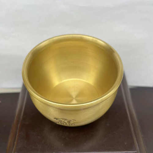 铜缸招米进米缸办公居家桌面铜摆件铜烟灰缸铜招财缸聚宝盆工艺品