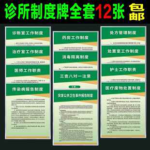 医院诊所制度卫生室管理制度牌诊所门诊规章制度护士医师工作职责