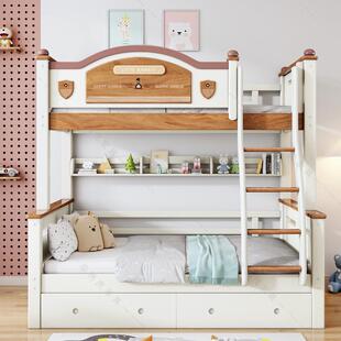上下铺双层床实木子母床儿童床上下床男孩高低床小户型两层床木床
