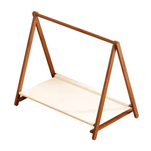 落地儿童收纳卧室小型高端衣帽架架实木小衣架家用简易非 婴儿立式