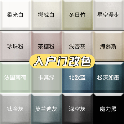 三清漆入户门改色防盗门翻新旧大门漆铁门换色漆自刷专用金属油漆