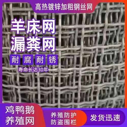 热镀锌钢丝网编织羊床漏粪网狗笼底网围栏网锰钢筛网鸡鸭鹅养殖