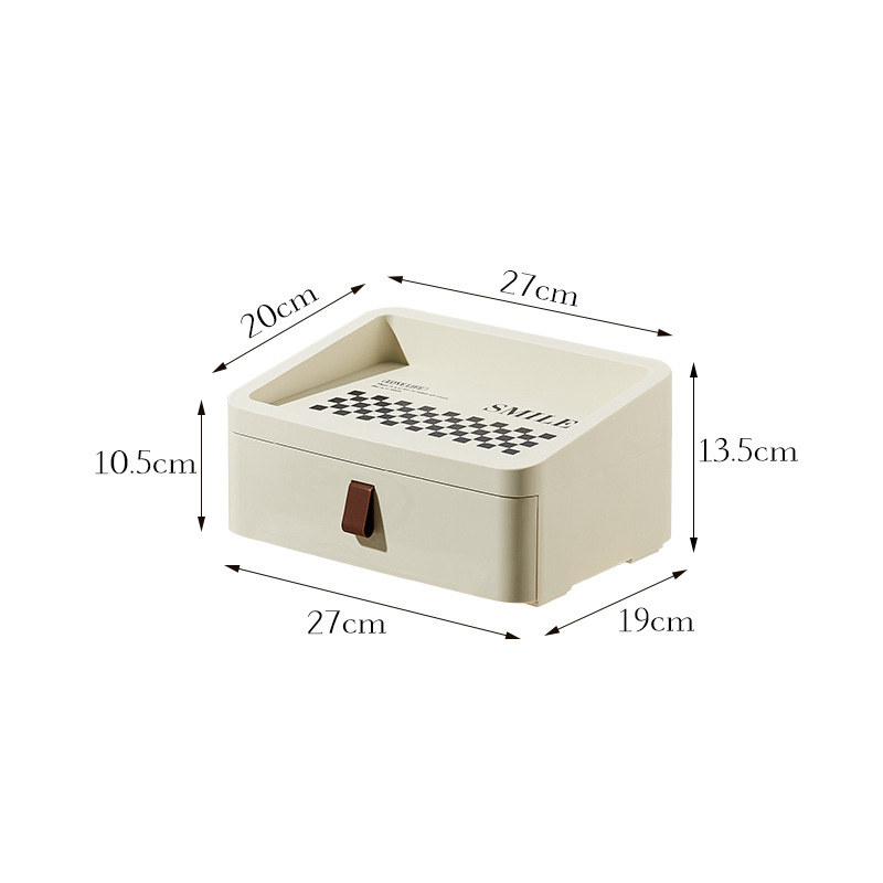 抽屉式桌面收纳盒办公室储物杂物多功能整理文具小盒子置物架