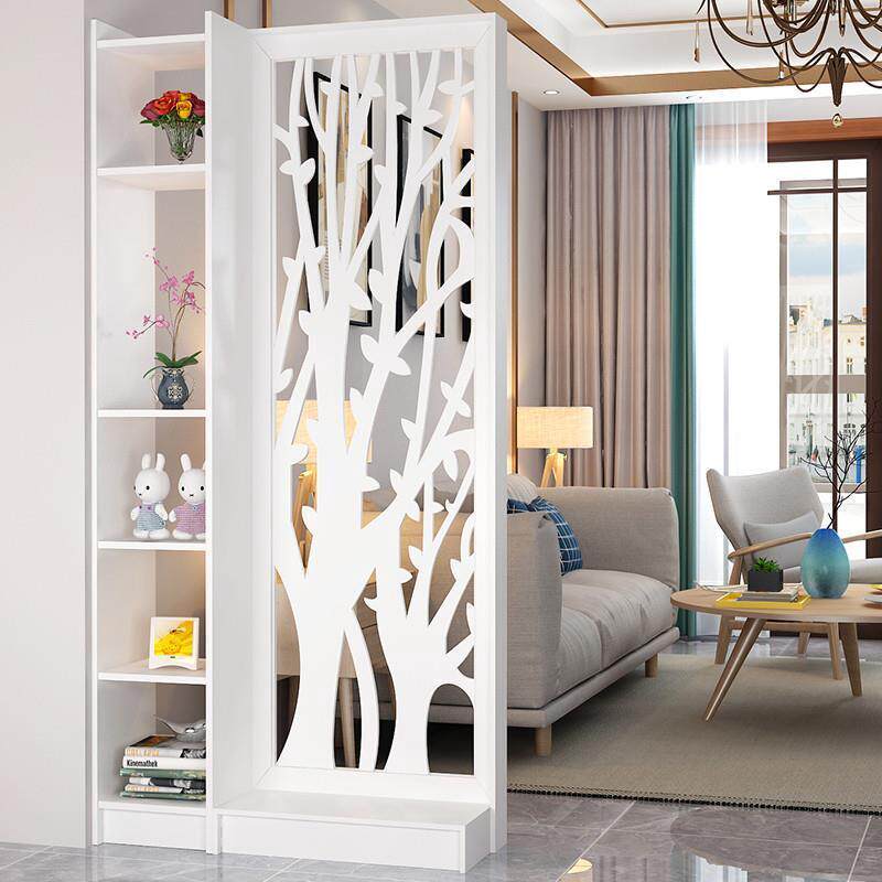 现代屏风隔断进门客厅玄关柜卧室遮挡时尚简约镂空雕花装饰墙花架