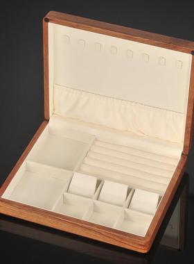 高档俪丽新款花梨木实首链饰盒木质首饰收纳盒吊坠指木项手镯戒盒