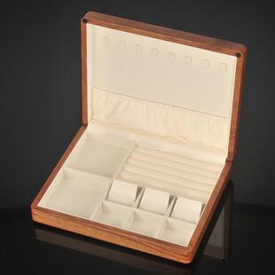 高档俪丽新款花梨木实首链饰盒木质首饰收纳盒吊坠指木项手镯戒盒