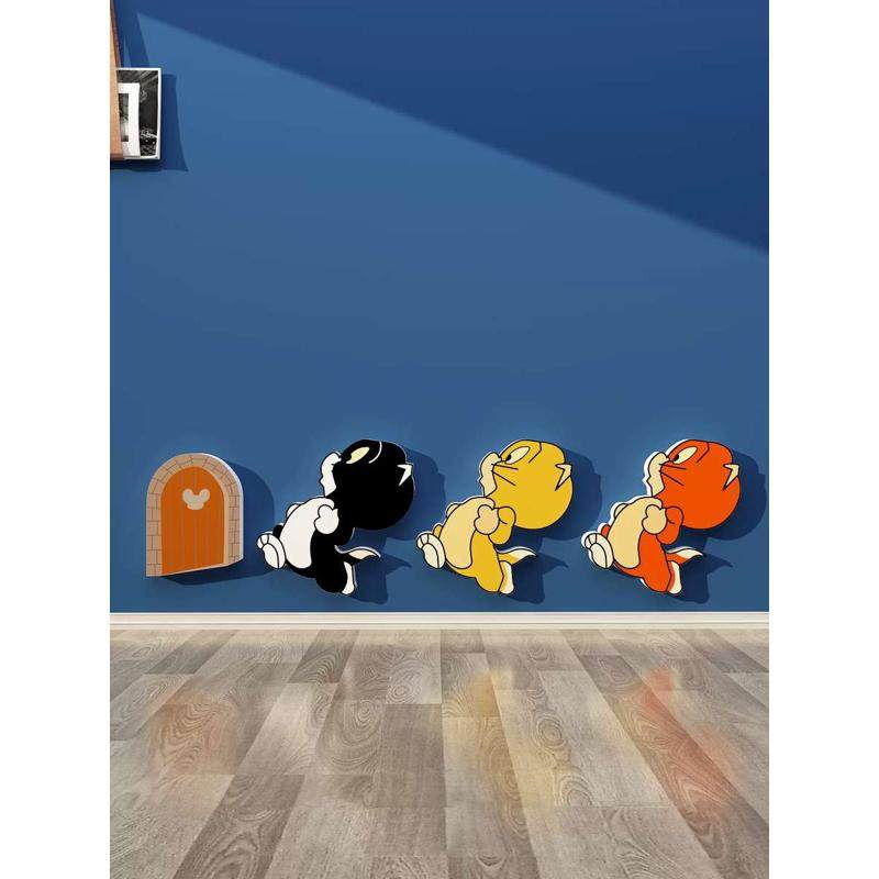 卡通动物墙角落贴画儿童房间布置装饰男女孩卧室改造背景墙面摆件,家居饰品,文化墙贴,淘宝优惠券,粉丝福利购,淘宝优惠卷