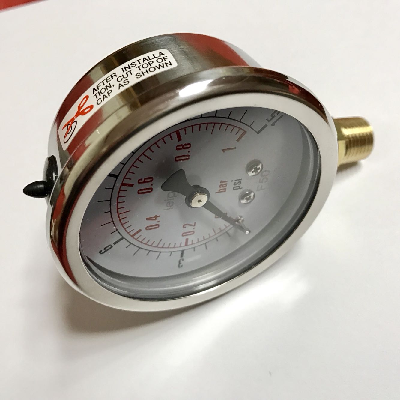 LEIPAI壓力表 61-62-63-68mm 壓力0-1bar 15psi pt1/4 ZG1/4