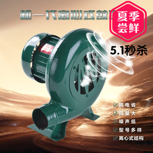 包邮 220v交流家用小型鼓风机烧烤助燃炉灶离心风机汽化炉高工风机