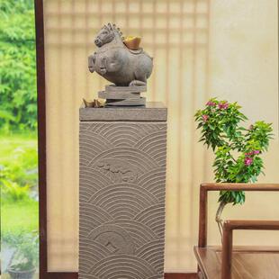 新中式招财马摆件家居装饰客厅酒柜办公室桌面工艺品礼品马上有钱
