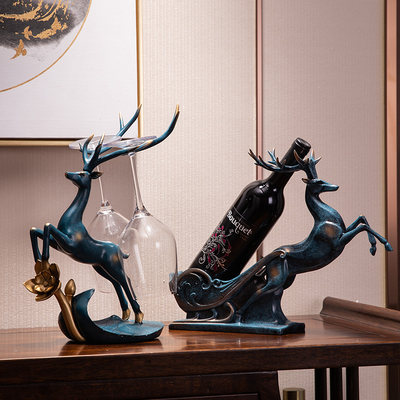 新中式红酒架摆件家用创意葡萄酒杯架轻奢客厅酒柜餐桌家居装饰品