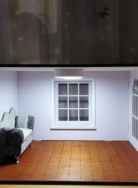 木子娃舍:BJD/小布娃屋装灯饰12分8分6分通用吸顶灯USB充电感应灯