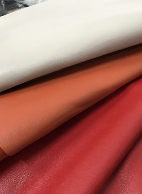 灰色/橘色/大红色山羊皮1.0-1.2mm 中挺 4-5尺 50/张