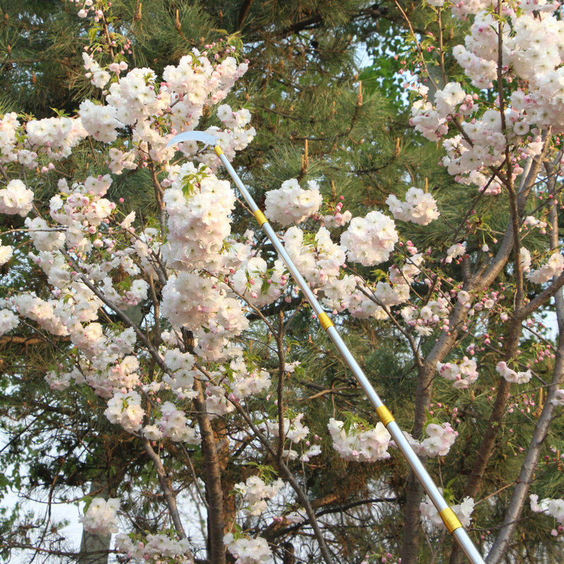 摘洋槐花钩子勾香椿神器伸缩杆10米加长铝合金摘果杆多功能抄网杆-封面