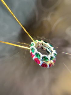 12k白金莫桑石合成满钻镶嵌天然碧玺沙弗莱卢比来戒指吊坠手环链