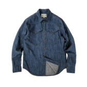 衬衫 男款 咔叽复古休闲 西里布棉麻纯色水洗牛仔长袖 非rrl kapital