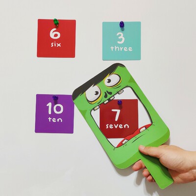 word&number swatter 可爱卡通单词拍游戏活动教具教师课堂教具