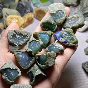 天然翡翠缅甸直播间原石定制边角毛料片料公斤料蒙包直播专拍链接