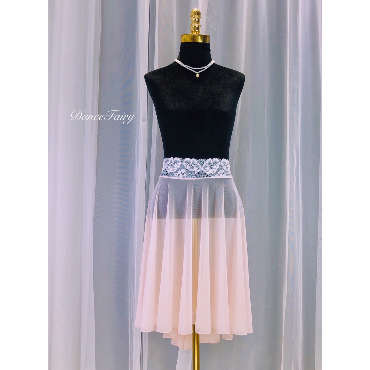 仙女现货Fairy舞蹈排练裙360大摆网纱蕾丝练功服古典芭蕾长款纱裙