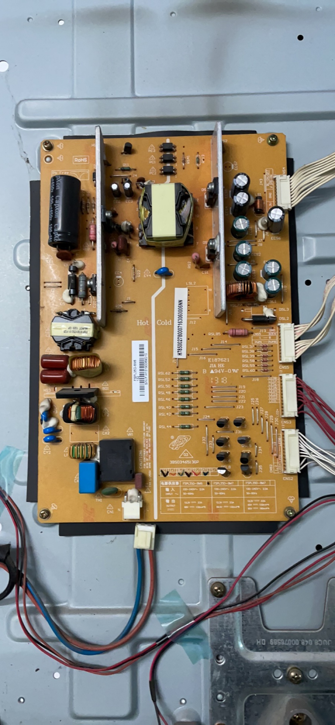 原装长虹3D46C2000i电源板FSPL35D-8M6 132 3BS0346513GP测好