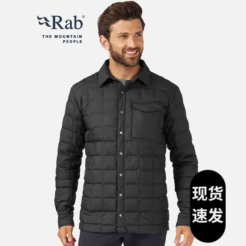 RAB睿坡Downtime秋冬新款男士700蓬轻量防泼水羽绒服防撕裂QDB-60