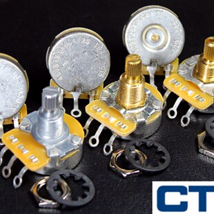 美标CTS电位器epi吉他贝司贝斯bass 250K 500k滚花轴