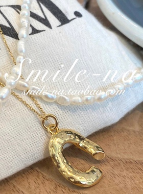 韩国设计师款纯银镀18K金项链