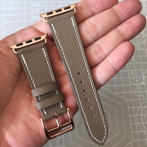 御铭匠手工定制进口真皮苹果表带