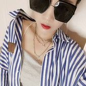 潮牌 时尚 秋季 宽松休闲T恤小心机显瘦下衣失踪中长款 2023大码