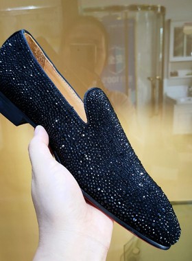 欧美AGZ CL水钻低帮男鞋奥钻红底绅士鞋潮流单鞋时尚休闲套脚鞋夏