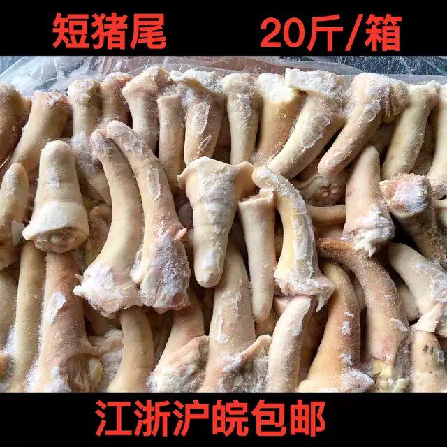 冷冻猪尾巴猪短尾巴整箱2o斤生猪肉酒店卤菜店食材苏浙沪皖包邮