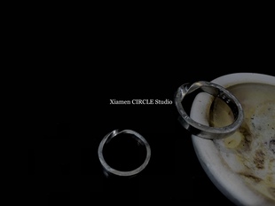 莫比乌斯环戒指重磅加厚男款 小众暗黑婚戒首饰定制 情侣戒指