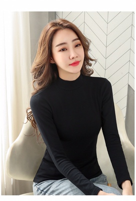 薄款修身半高领百搭保暖内衣