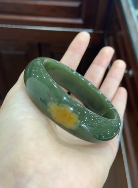 析木河磨玉手镯手链女款精品带皮东北籽料透闪石玉厂家直销58口