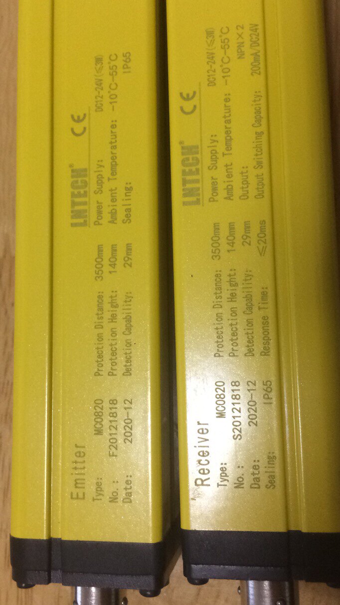 莱恩光电MC0820原厂莱恩安全光栅MC3210安全光幕红外线LNTECH