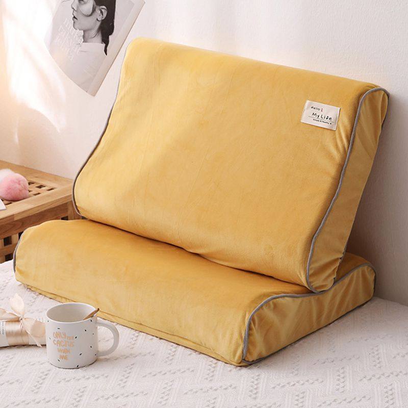 乳胶枕套一对装60x40大人珊瑚水晶绒儿童硅胶记忆枕头套单个30x50