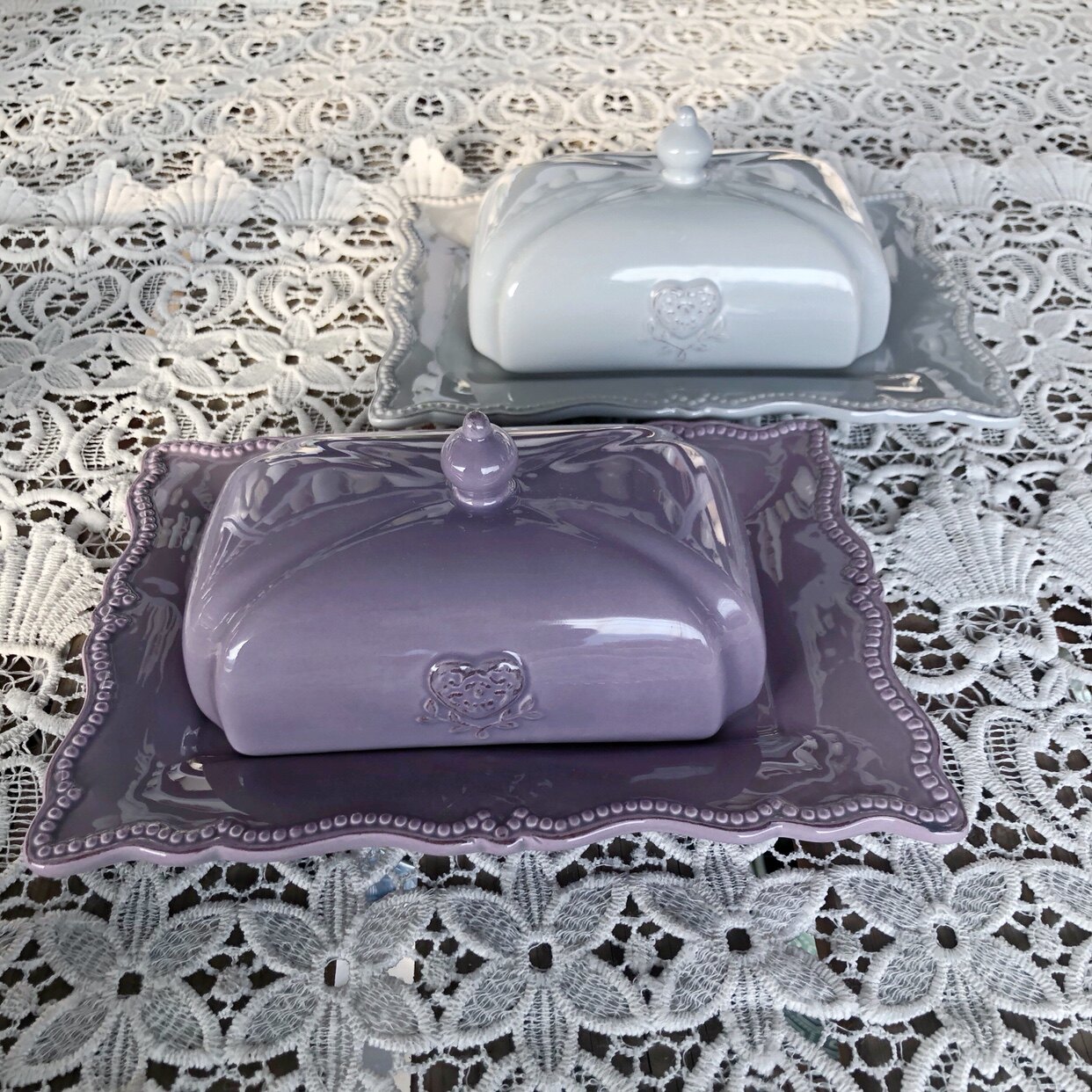 陶瓷盘带盖黄油盒牛油盒奶酪厨房熟食盘保鲜盒家用方碟点心盘北欧