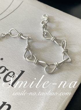 韩国进口小众设计师款打结手链