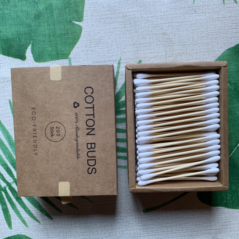 棉签 环保200支盒装棉棒 化妆棉棒 cotton buds