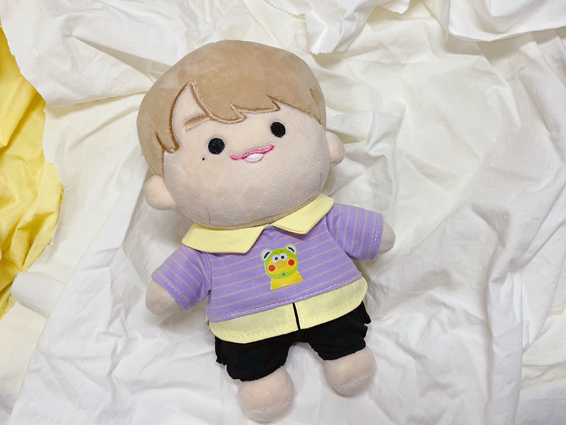 20cm无属性棉花娃娃假两件套娃衣衬衫棉花娃娃卫衣衬衫娃衣