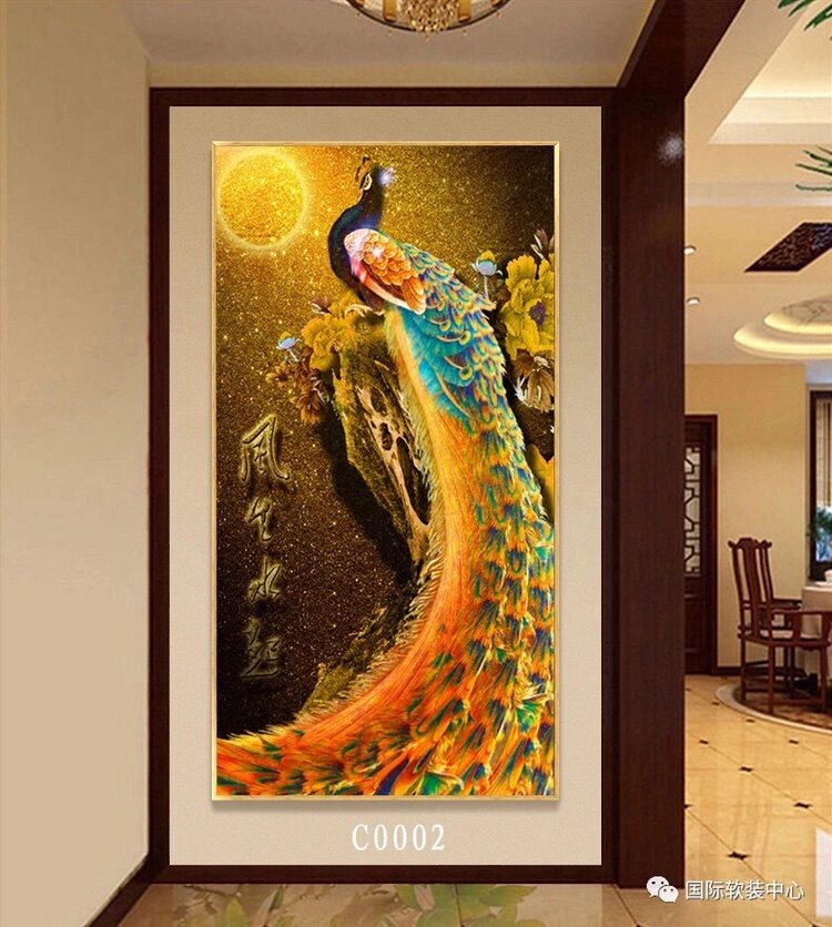 玄关装饰画入户客厅餐厅现代简约壁画轻奢走廊过道竖版进门挂画