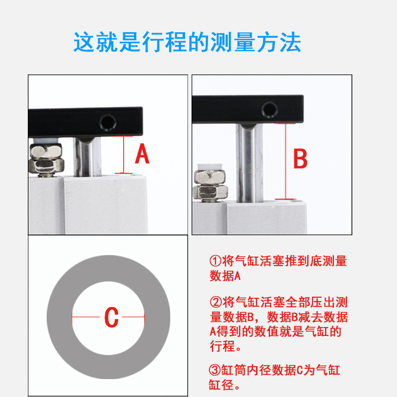 新款气缸大推力TN32夹紧双出小型3A0夹具双杆气动配件双轴气缸替